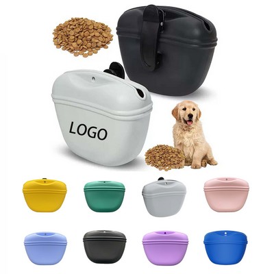 Portable Silicone Dog Treat Pouch W/ Clip & Magnetic Closure