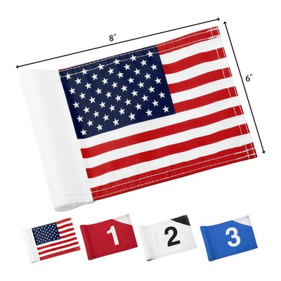 Tube Inserted USA Golf Flag