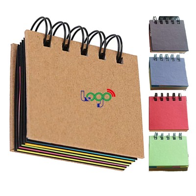 Kraft Paper Hard Cover Sticky Notes Pad