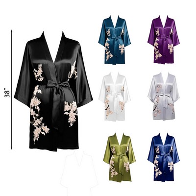 Satin Floral Silky Loose Robe