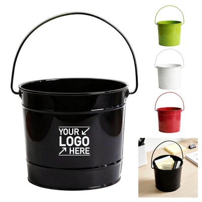 Small Ice Bucket Metal Pail with Handle