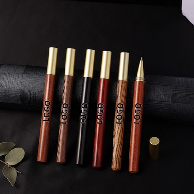 Elegant Wooden Metal Brass Fine Point Pen Gift Art