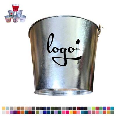 5 Quart Galvanized Pail Beer Bucket with Handle