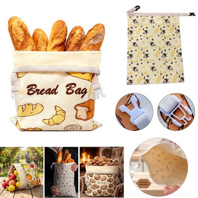 Cotton Reusable Beeswax Bread Bag