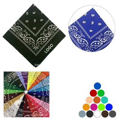 100% Cotton Bandanas Multi-Purpose Party Outdoor Handkerchiefs