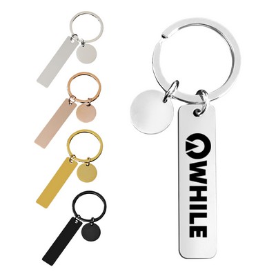 Stainless Steel Dog Tag Keychain