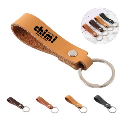 PU Leather Wristlet Keychain Car Key Fob