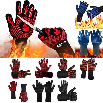 BBQ Fireproof Non-Slip Silicone Gloves