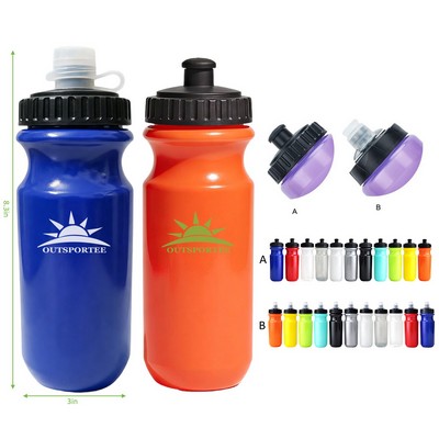 24oz HDPE Sports Squeeze Water Bottle with Silicone Spout