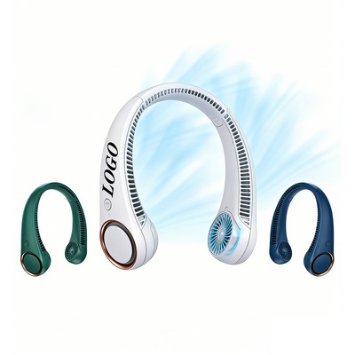 Portable Bladeless Neck Fan USB Rechargeable Cooling Gadget For Outdoor Sports Travel