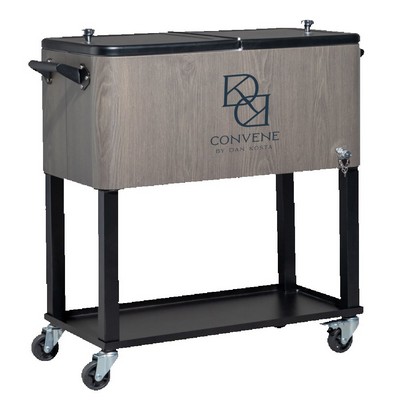 80 QT Patio Cooler Wagon Rolling Ice Chest