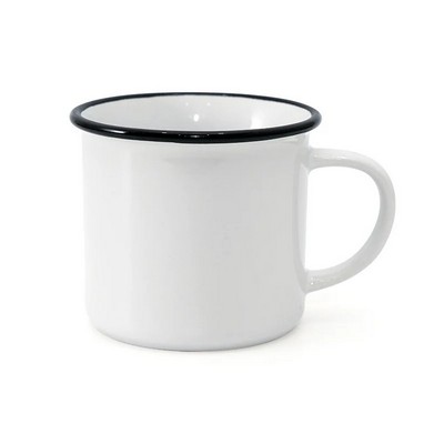 18 oz Fine SS Enamel Cup - Black Rim - Orca