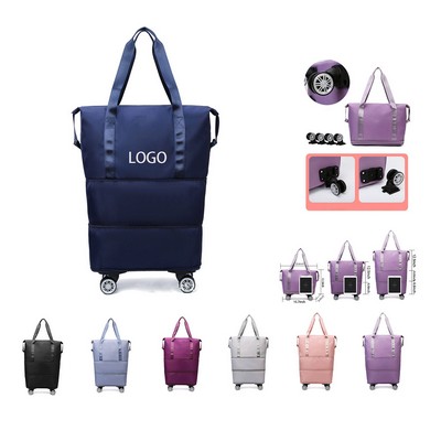 Travel Rolling Duffel Bag With Removable Wheel