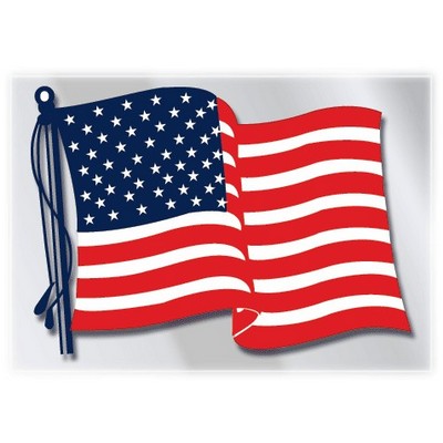 Stock Patriotic U.S. Flag Decal - Clear Inside Window