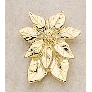 Poinsettia Marken Design Cast Lapel Pin (Up to 1 1/4")