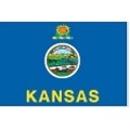 4'x6' Kansas State Nylon Outdoor Flag - Style C