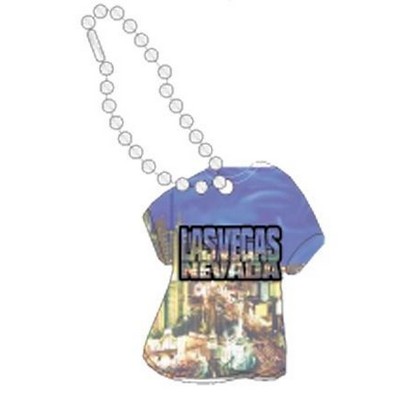 LV City Scape Promotional T-Shirt Key Chain on Black Back (4 Square Inch)