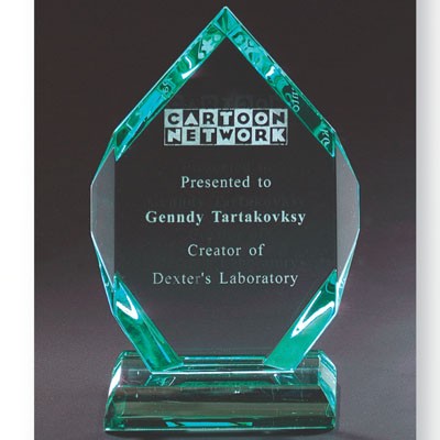 7 ½" Arrowhead Jade Glass Award