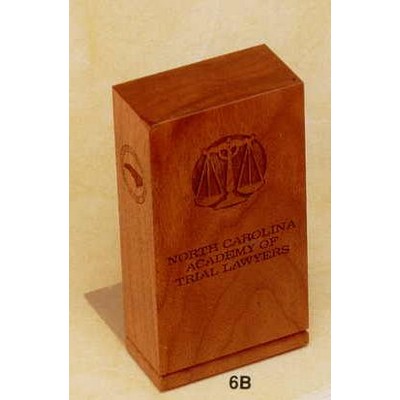 3-1/5"x6" Walnut Rectangular Book End (Each) (6b)