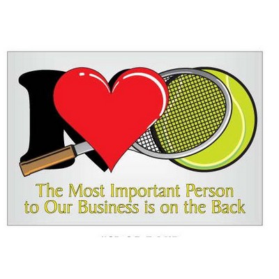 I Love Tennis w/Racket Photo Hand Mirror (2"x3")