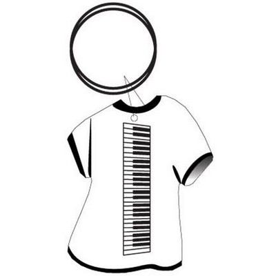 Keyboard T Shirt Executive Key Chain w/Mirrored Back (4 Square Inch)