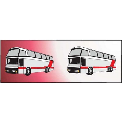 Commercial Bus Panoramic Metal Photo Magnet