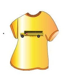 School Bus T-Shirt Lapel Pin