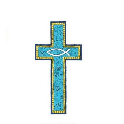 Blue Cross Executive Magnet w/ Full Magnetic Back (8 Square Inch)