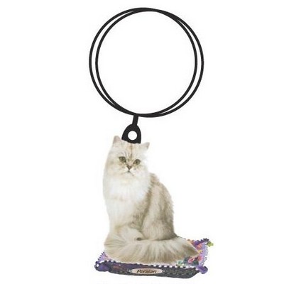 Persian Cat Keychain w/Mirrored Back (4 Square Inch)