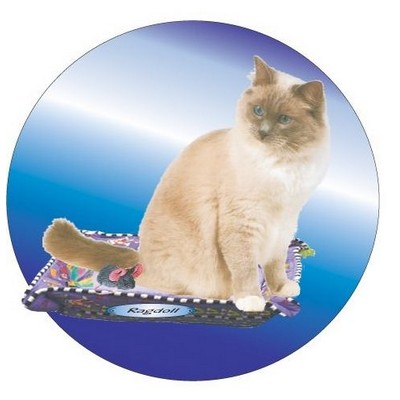 Ragdoll Cat Acrylic Coaster w/Felt Back