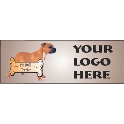 Pitbull Terrier Dog Panoramic Metal Photo Magnet