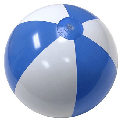 White/ Mid Blue 16" Inflatable Two Alternating Color Beach Ball