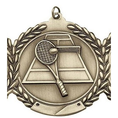 Medal, "Tennis" Die Cast - 2 3/4" Dia