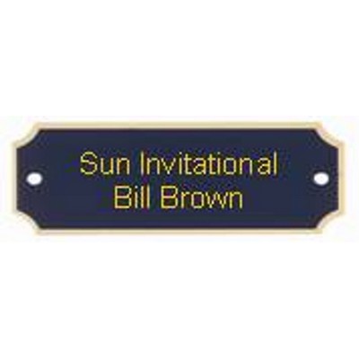 Laser Engraved Black with Gold Border Perpetual Plate (2-1/2" x 1")