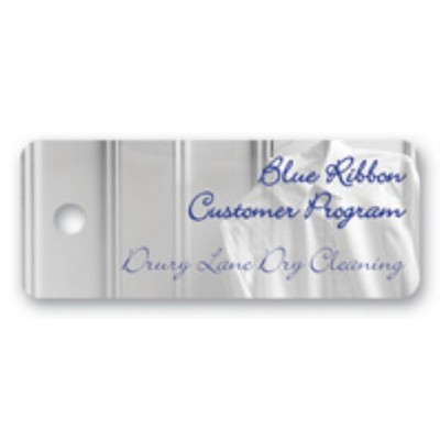 USA Made Thermal Laminated Loyalty Card Keytag (1"x2.5") Rectangle