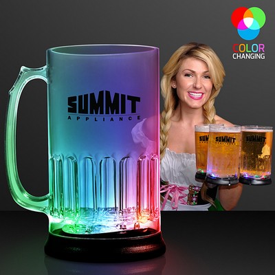 24 oz. Big Light Up Flashing Beer Mug - PRINTED