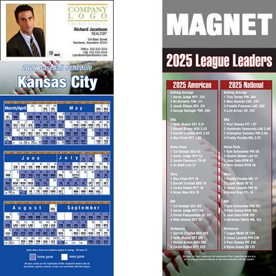 Kansas City Pro Baseball Schedule Magnet (3 1/2"x8 1/2")