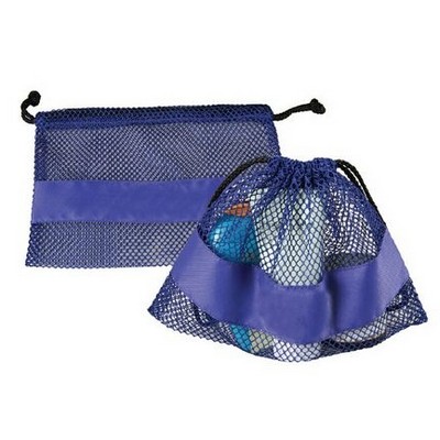 420D Nylon Mesh Accessory Carrier Bag w/ Drawstring Closure
