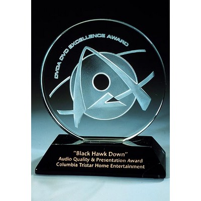 Round Award w/ Marble Base (7"x8")