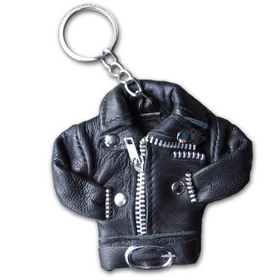 Leather Biker Jacket Keychain