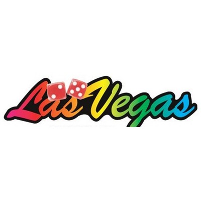 Las Vegas w/ Dice Promotional Magnet w/ Strip Magnet (10 Square Inch)