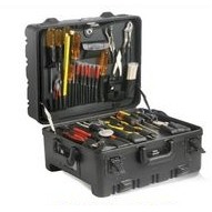 Gray Super-Size Tool Case W/Wheels and Telescoping Handle (20.25"x17"x12")
