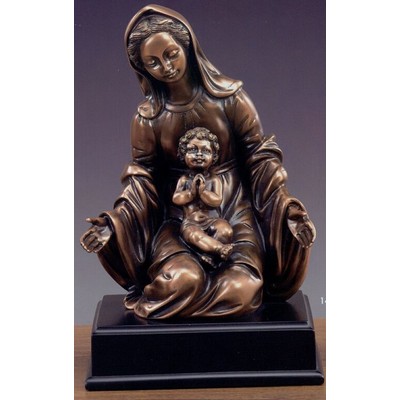 Mary & Jesus Trophy w/Rectangle Base (7"x10")