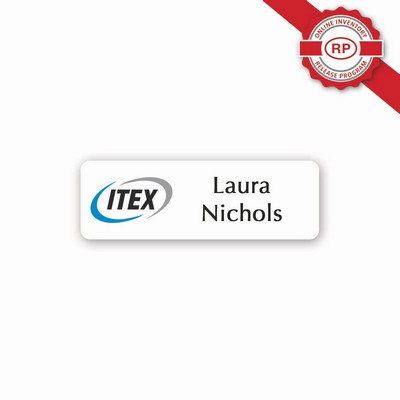 Laminated Name Badge (1"x3") Rectangle - No personalization included