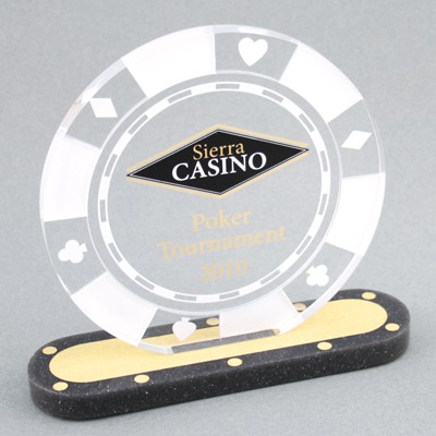 Casino 2 Award (7"x 6-7/16"x 2")