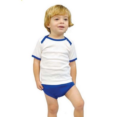 Interlock Short Sleeve Lap-T/ Diaper Cover Set