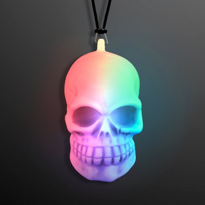 Color Change LED Skeleton Skull Necklace - BLANK