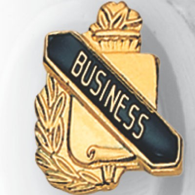 Enameled & Epoxy Domed Scholastic Business Award Pin