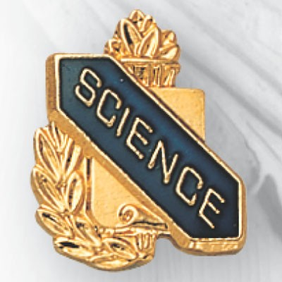 Enameled & Epoxy Domed Scholastic Award Science Pin