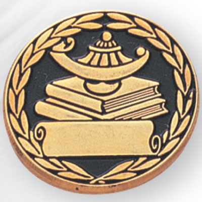 ¾" Lamp Of Learning Pin w/Scroll